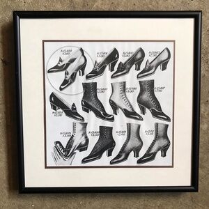 Framed Shoe Catalog Page Re-print